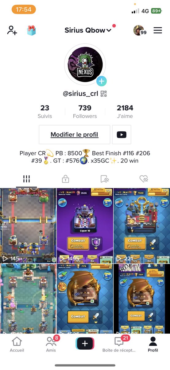 Follow my tik tok i will make a live in top ladder