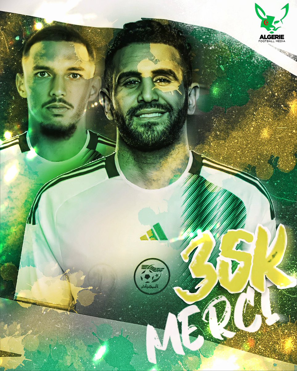 DZFOOTBALLDZ's tweet photo. 🚨NOUS SOMMES 35 000 SUR LA PAGE ! 

Merci à tous pour votre confiance et votre soutien 🙏 

Le travail continue, ce n’est que le début InshAllah 🔥

VIVE L’ALGÉRIE 💚🇩🇿 https://t.co/s6qk4cpPy1
