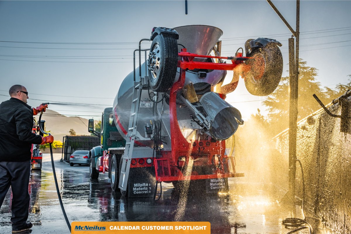 RevolutionMixer's tweet image. For our final calendar feature of 2022 we have Milpitas Materials out of San Jose, CA! These FLEX Controls™ Bridgemaster™ Mixers are equipped with our Fuel Saver feature to help reduce fuel costs.
@PeterbiltMotors @AllisonTrans  
#McNeilusMixers #OperatorAssurance
