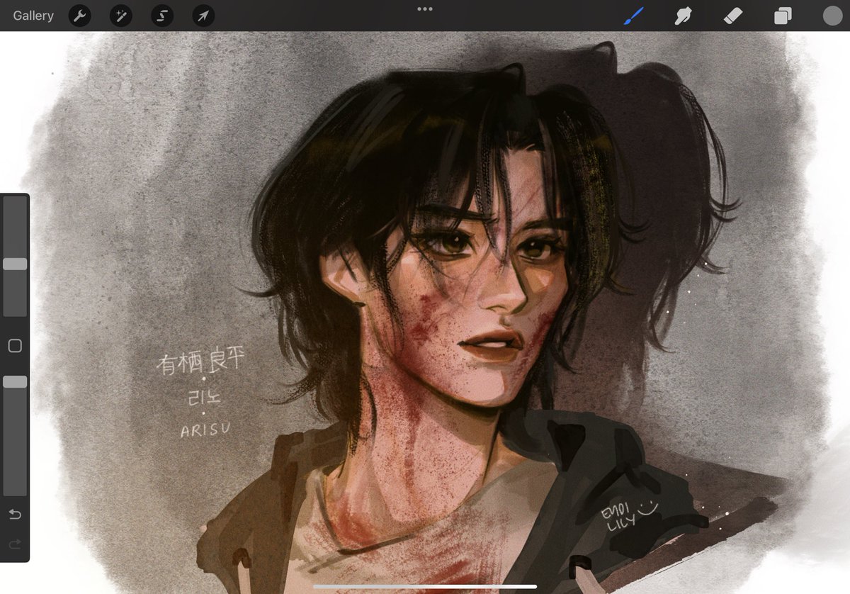 eydilily's tweet photo. tw // blood

also just wanted to try drawing lee know as arisu 🐰🃏 https://t.co/VREXoHf1Jf