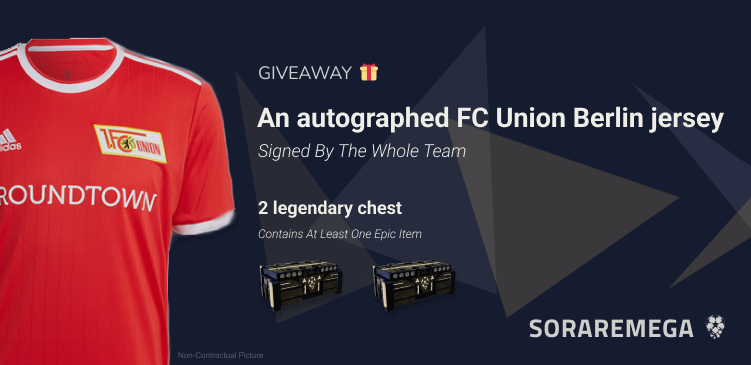 SorareMega's tweet photo. 🚨 GIVEAWAY

To celebrate our 10k followers we are giving away

👕 An official @fcunion 🔴⚪️ jersey signed by the whole team (courtesy of @sorare) 🔥

🎁🎁 And two legendary @SorareMega chests 

Rules:
🔄 RT + like this post
💌 Follow @SorareMega 

Entries closing Jan 1st 5pm UTC https://t.co/R2V4iOSFXG