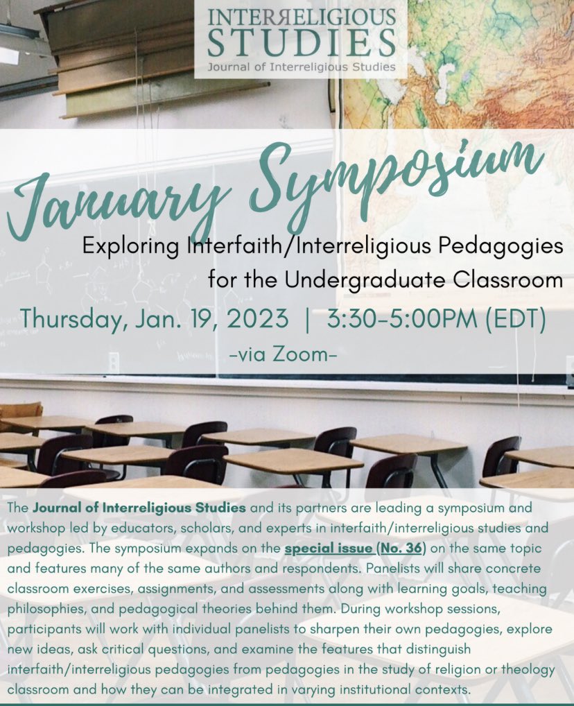 We invite you to attend a January Symposium Exploring Interfaith/Interreligious Pedagogies for the Undergraduate Classroom: shorturl.at/hTWY3 Share widely! <a href="/HartfordInt/">Hartford International University</a> <a href="/BUTheology/">BU School of Theology (STH)</a> <a href="/BTheological/">Boston Theological</a> <a href="/bcstm/">BC Clough School of Theology + Ministry</a> @BosColTheology <a href="/ICJSBaltimore/">Institute for Islamic, Christian, & Jewish Studies</a>
