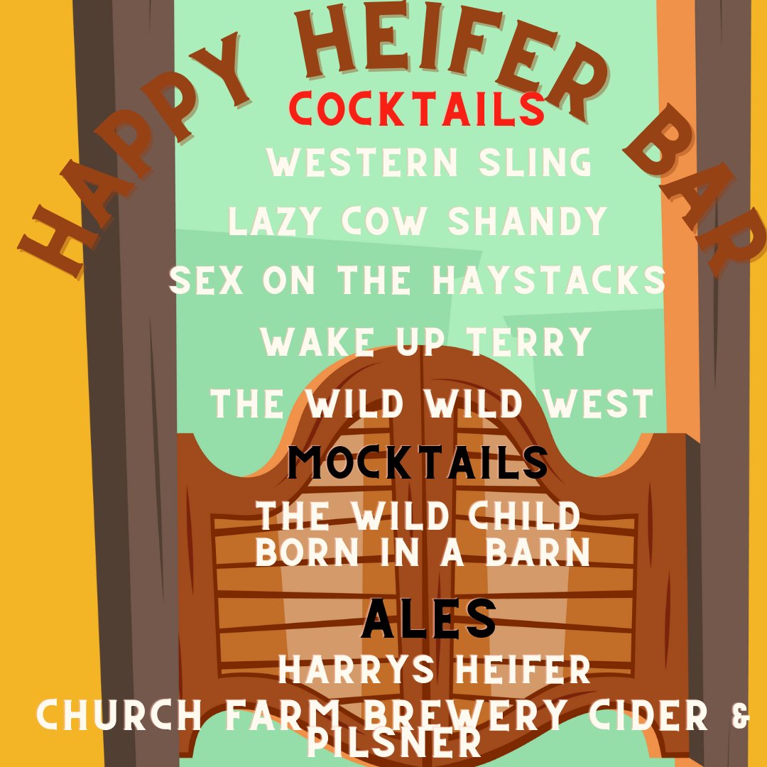 HappyHerefords's tweet photo. Dust off those Stetsons &amp; don those boots for our #wildwestnight on #newyearseve -prizes for best dressed! Joining our regular fab ales produced @churchfarmbrew our cocktails mixed by bartender Luke fueling the line dancing.. prizes for that also.. https://t.co/pc1DSmj7oX