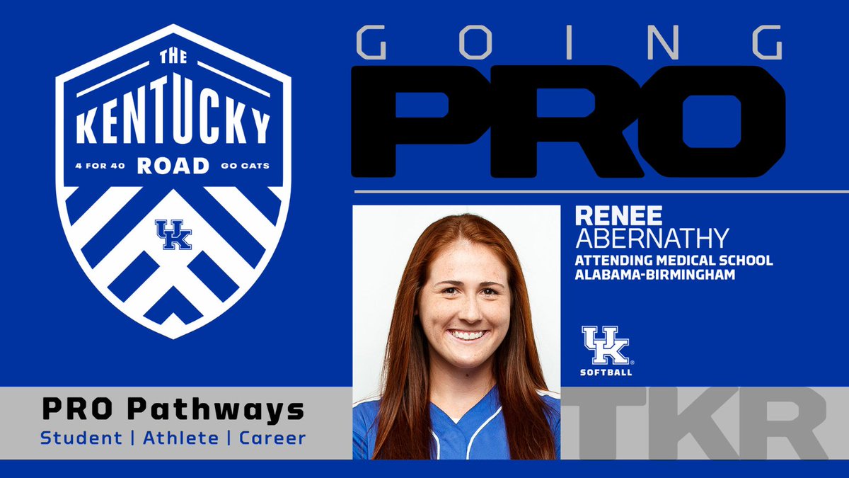 TheKentuckyRoad's tweet photo. Our Pro Pathways graduate for this week is Renee Abernathy. Renee is attending Medical School at the University of Alabama-Birmingham. Congrats, Renee!

#TheKentuckyRoad | @UKsoftball https://t.co/qLGdjcReiJ