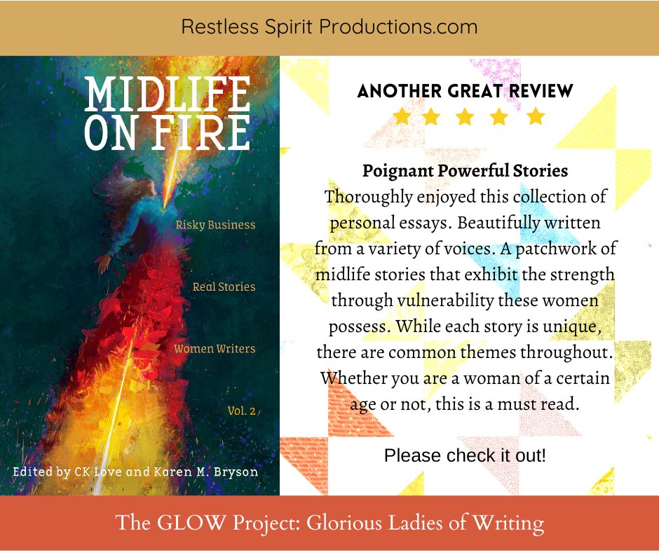 cklovewrites's tweet photo. These are the personal stories of women writers in midlife who have come through it all to let us know how they navigated some of the obstacles life tosses their way to re-emerge stronger, better and more themselves. 

#womenwriters #womenswords #womensstories #midlifeonfire https://t.co/d3VUzJOB6y