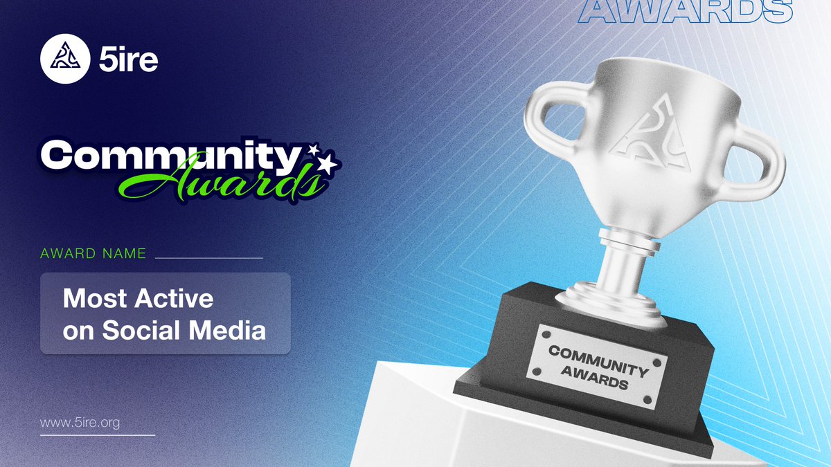 5ireChain's tweet photo. 5ire's immense growth is the result of our community walking beside us every step of the way.  🤝

With that, we're thrilled to announce the 5ire Quarterly Awards winner for the 3rd category 🏆 https://t.co/nQKyYEDx9y