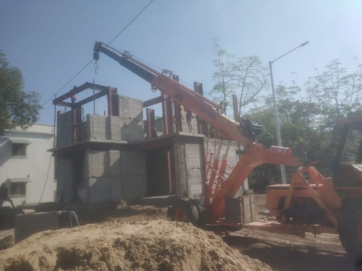 IaSouthern's tweet photo. Pilot project of 3D accommodation using Rapid Construction Techniques of 3D printed foundation, walls &amp; slabs inaugurated in #Ahmedabad for troops of #GoldenKatarDivision. The project fructified in 12 weeks complying to safety &amp;green building norms
#DesertCorps
#AtmaNirbharBharat https://t.co/gvZ7gE1k79