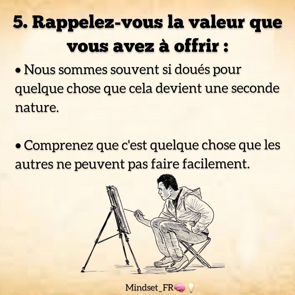 5. Rappelez-vous la valeur que….