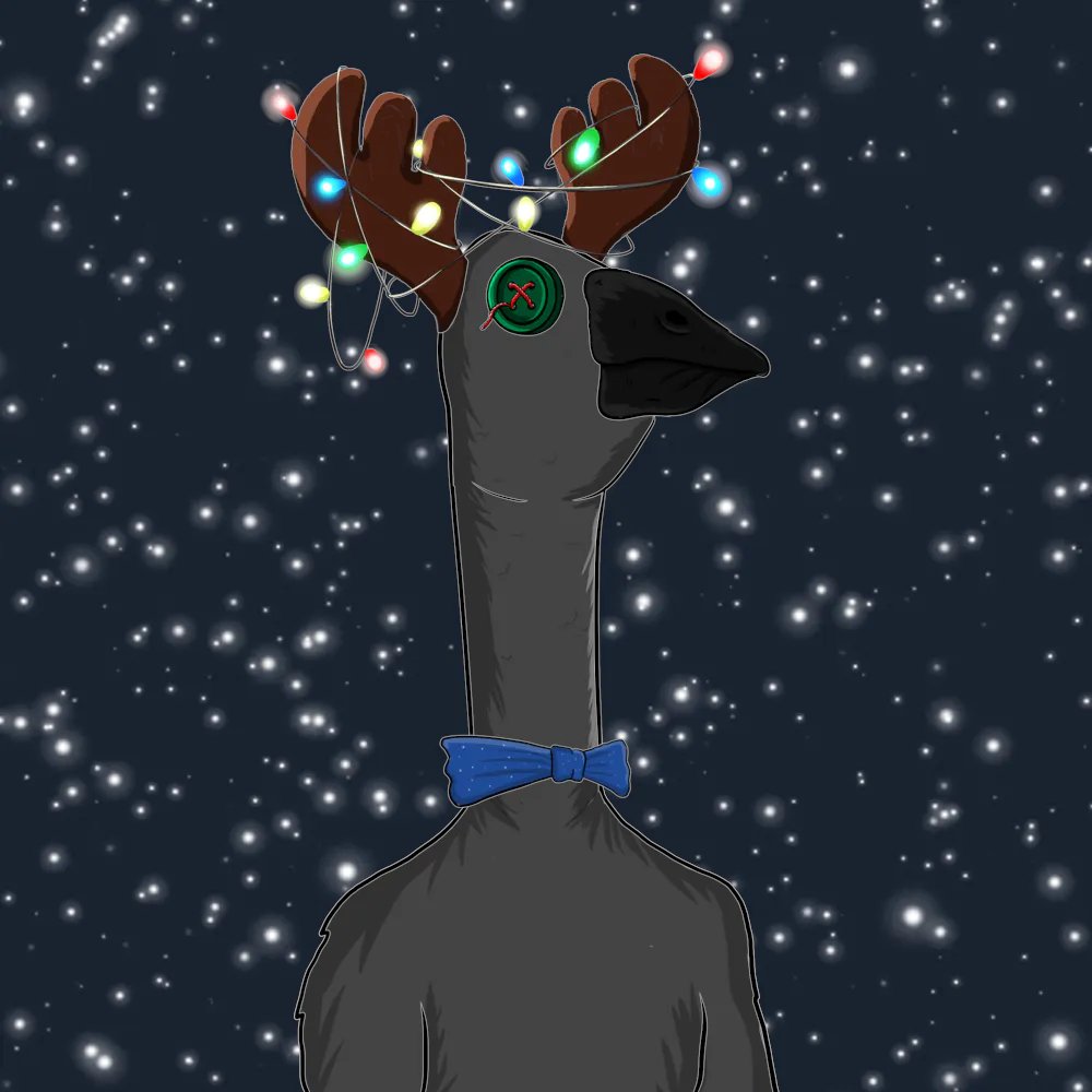 astutegooseNFT's tweet photo. 1/2 

Reports of a mysterious #SeriousGoose with bright lights in its deer antlers have been circulating around town. Some say it appeared out of nowhere, while others claim to have seen it flying through the night sky. https://t.co/KbFdzDZSg4