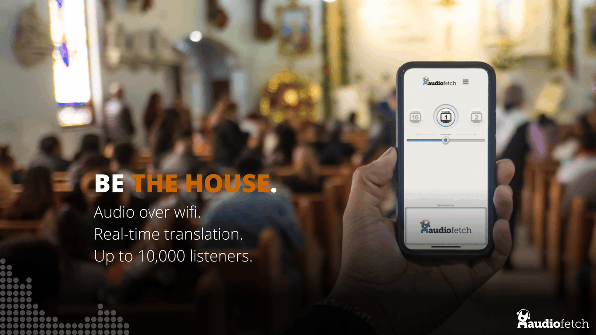 Let your house of worship truly spread the word with the help of audio over wifi by AudioFetch. With real-time translation and up to 10,000 listeners, the good word just got even better 🙌

#TranslationService #AssistiveListening #HouseofWorship #AV