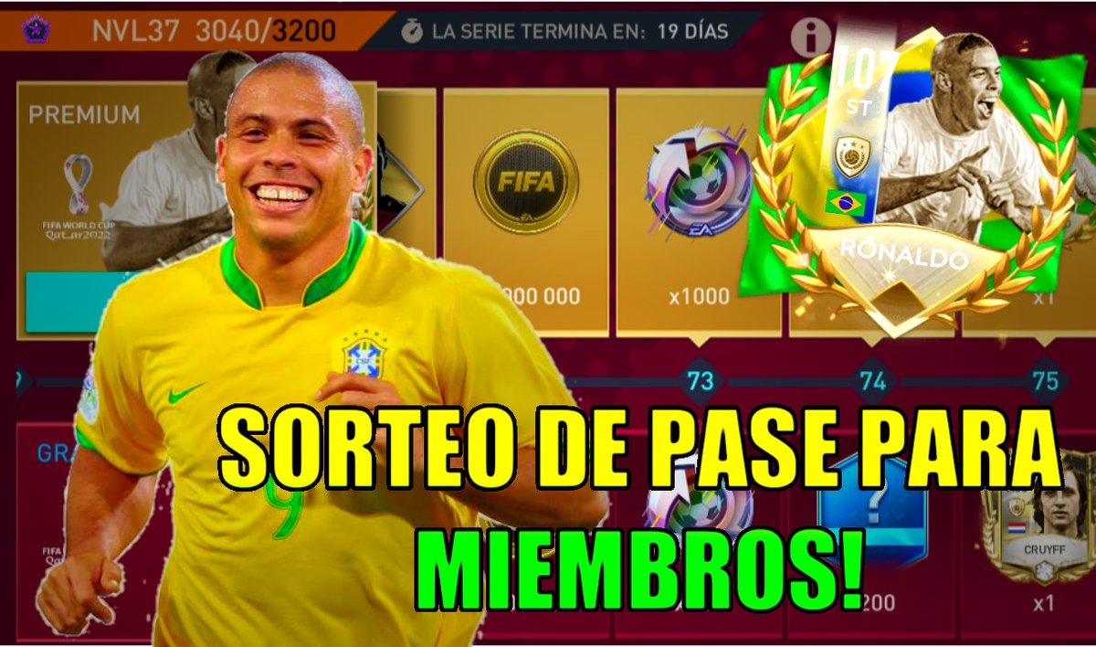 SORTEO DE PASE ESTELAR *PARA MIEMBROS DEL CANAL* 
REQUISITOS: 
- ESTAR SUSCRITOS AL CANAL
- SER MIEMBROS DEL CANAL (DEJAR CAPTURA DE PANTALLA)
- SEGUIRME EN TWITTER
- DAR 🔃 Y 💙 A ESTE TWEET 
Y LISTO! 💥✅