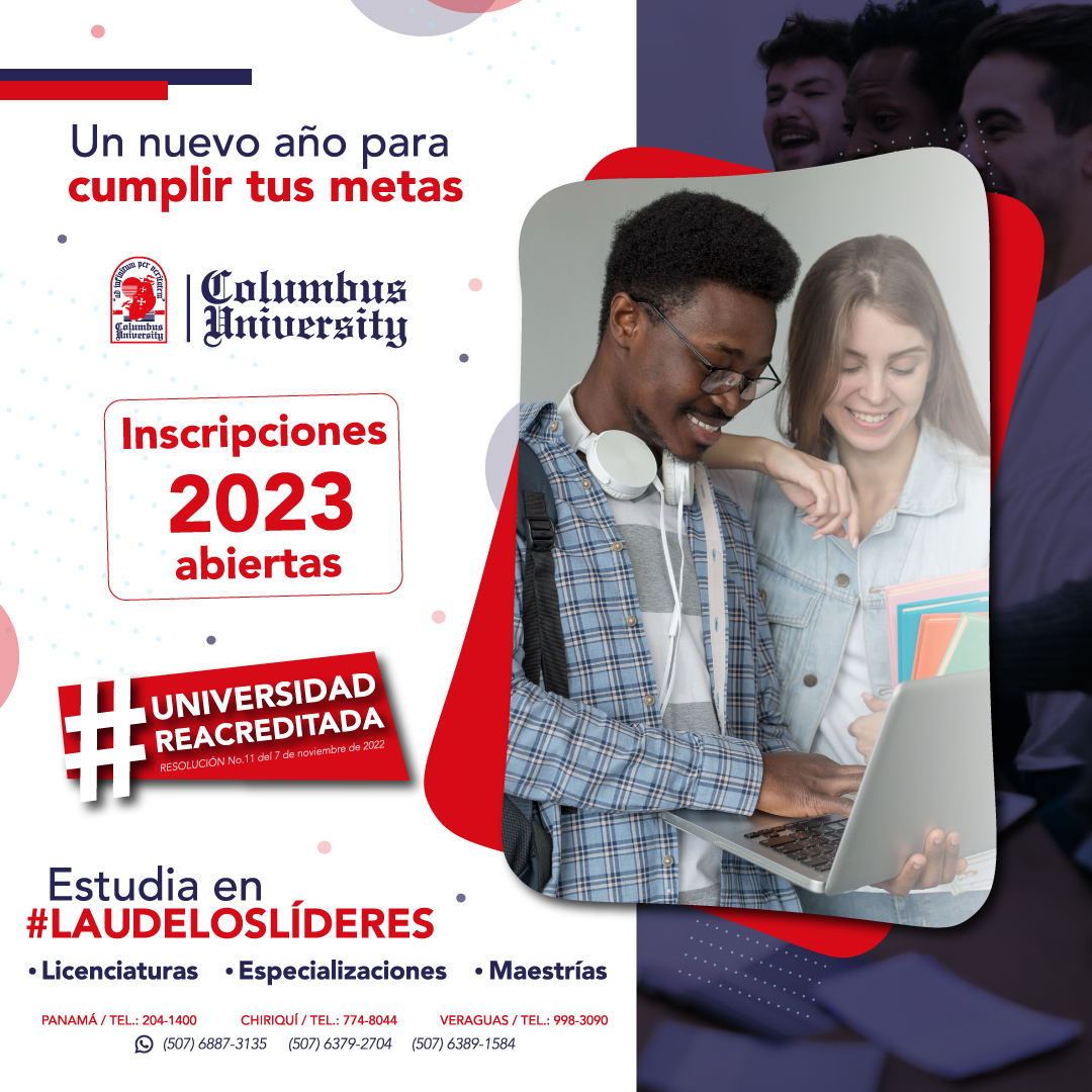 columbuspanama's tweet photo. ¡En este nuevo año 2023 atrévete a iniciar tu carrera profesional!📚👩‍🎓

Estudia en Columbus University, licenciaturas, especializaciones que te convertirán en el profesional competitivo que Panamá y el mundo necesitan. 

Escríbenos al DM. https://t.co/0svr9KQ89A