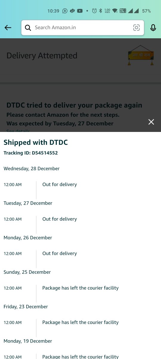 MilindSri60's tweet photo. Been waiting for this order past 3 days. Every day it says that delivery has been attempted but it is false information. @amazonIN please look into the matter and resolve it. Thankyou. https://t.co/PfCZnys7Qf