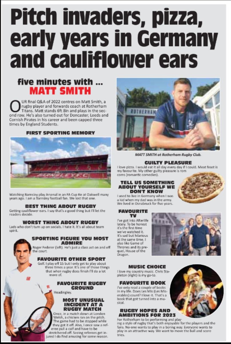 <a href="/RotherhamRugby/">𝙍𝙤𝙩𝙝𝙚𝙧𝙝𝙖𝙢 𝙏𝙞𝙩𝙖𝙣𝙨</a>’s <a href="/MattSmith2610/">Matt Smith</a> In This Week’s <a href="/rotherhamtiser/">Rotherham Advertiser</a>……..
