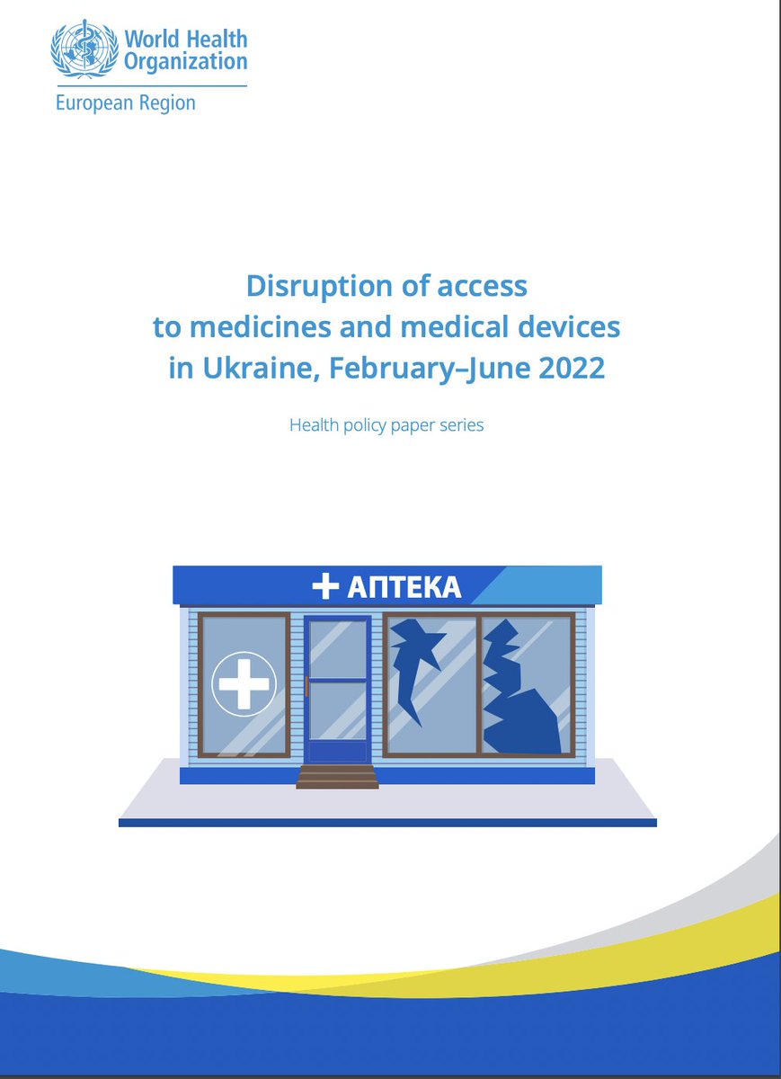WHOUkraine's tweet photo. 📰 A new study documents the reasons behind disrupted access to medicines and medical devices during the early stages of the war in Ukraine and describes the resilience of the pharmaceutical system in the face of the invasion in February 2022.

➡️https://t.co/qhs3OE1Dh0 https://t.co/FlStAYkcWV