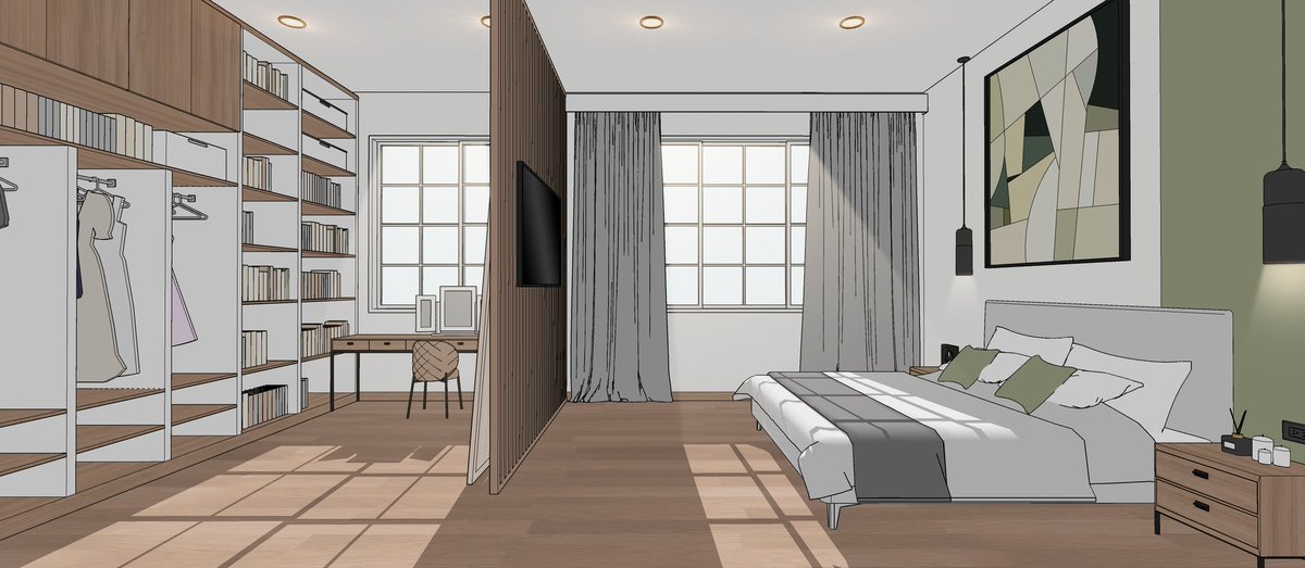 ChibiDeza's tweet photo. Bedroom with open closet
https://t.co/IeXDv3dMWb
The open concept and dressing room make this room super special and sophisticated, your webtoons will look stunning with this background!
#acon3D #3Dmodel #webtoon #sketchup #background #webcomic #webtoonbackground #moderndesign https://t.co/bSZJkbv2B6