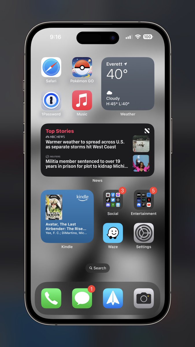 royczlapinski's tweet photo. @KingSobrAF Here’s my #iPhone14ProMax Home Screen https://t.co/Ngz7fiDhVK