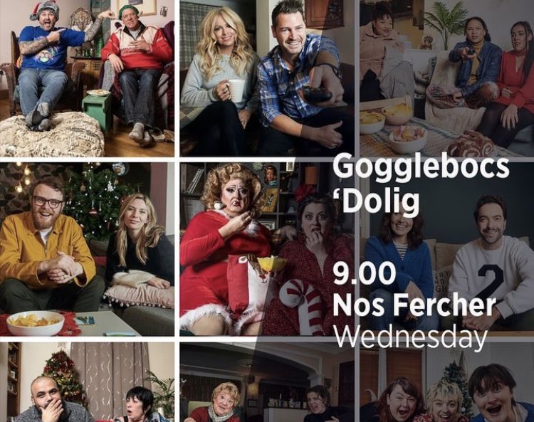 HENO : TONIGHT
9pm #S4C 

Tro’r selebs yw hi i eistedd ar y soffas a gwylio teledu yn #GogglebocsCymru 

It’s the turn of the celebs to take to the sofas and watch TV in the Gogglebocs Cymru Xmas Special. 

#cameraoperator #cameracrew #gogglebox #christmas #nadolig #xmasspecial