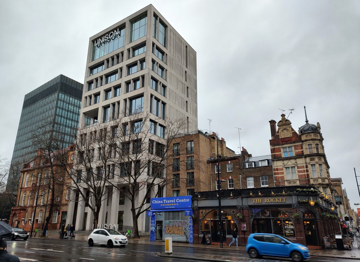 Over time our streets can develop in interesting and surprisingly pleasing ways, like this small group of buildings along Euston Road.