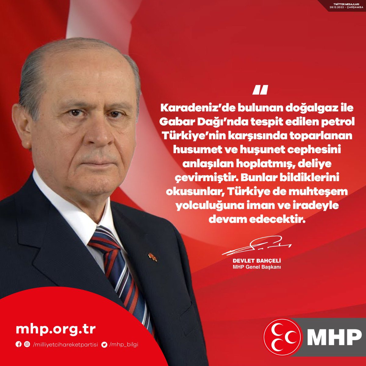 Karadeniz’de bulunan doğalgaz ile Gabar Dağı’nda tespit edilen petrol Türkiye’nin karşısında toparlanan husumet ve huşunet cephesini anlaşılan hoplatmış, deliye çevirmiştir. Bunlar bildiklerini okusunlar, Türkiye de muhteşem yolculuğuna iman ve iradeyle devam edecektir.