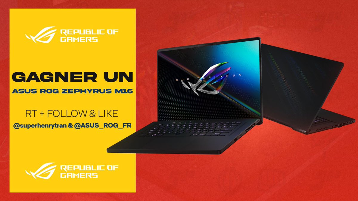 NOËL C’EST PAS FINI ! Et à cette occasion petit jeu concours des familles en partenariat avec @ASUS_ROG_FR pour vous faire gagner ce PC : le ROG Zephyrus M16. Pour participer, c’est très simple : - RT ce post - suivre @ASUS_ROG_FR et moi-même Bonne chance à tous ! 🍀