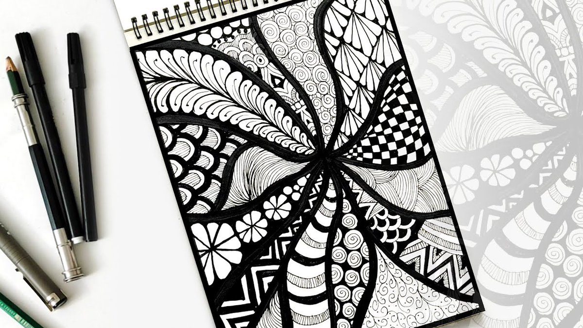 New Video: Zentangle art tutorial
youtu.be/ps0yAKwrK0E 

#zentangle #zentangleart #doodle #mandala #drawings