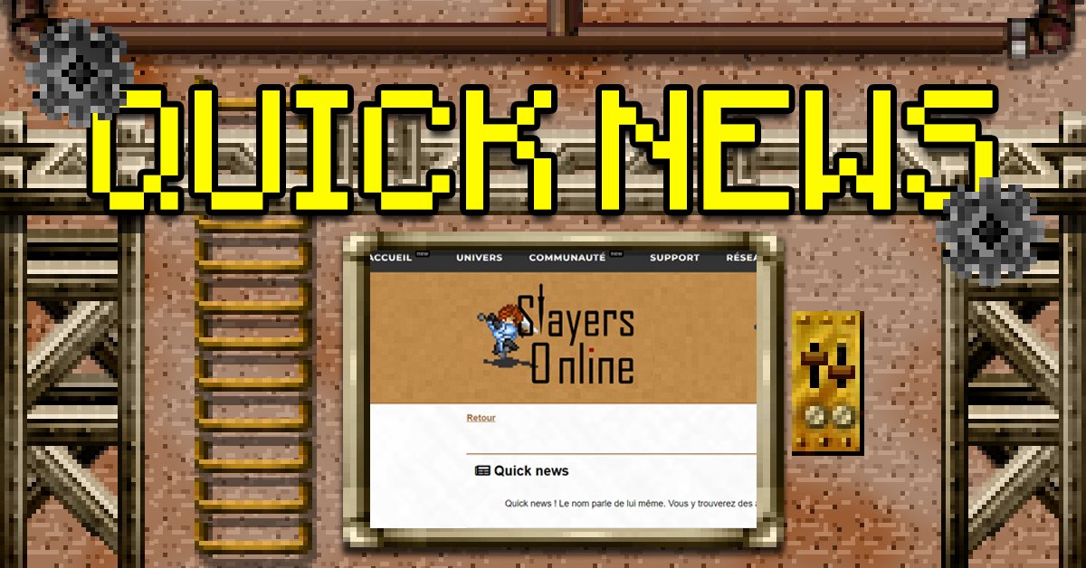 Après deux jours d'indisponibilité, le site Internet est de retour et a subi une MAJ conséquente de son moteur.  Celui-ci apporte des améliorations en terme d'expérience utilisateur et une amélioration globale en terme de sécurité. 

 Pour tout savoir  
slayersonline.net/quick-news