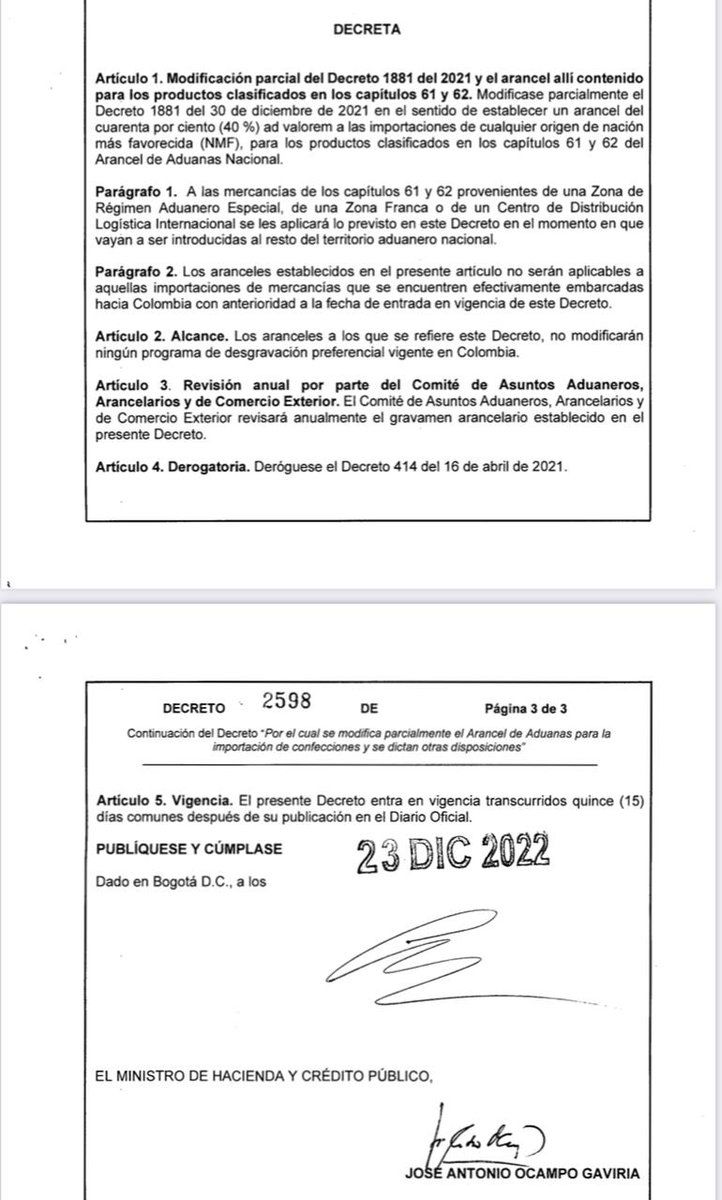 WRadioColombia's tweet photo. #NoticiaW | La ropa importada tendrá un arancel del 40% en 2023. El Gobierno Petro (@petrogustavo)  expidió el decreto que incrementará el precio de la ropa que llegue del extranjero https://t.co/vfz1uRvGSJ