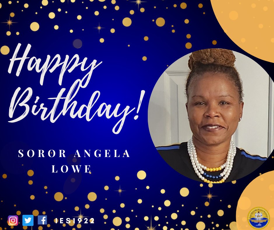 Happy birthday, Soror Angela Lowe! IES hopes you have a Golden Day! 💙💛⁠
⁠
#SGRho1922 #IESigma1922 #HappyBirthday #NorthernVirginia #Sorority #Sisterhood