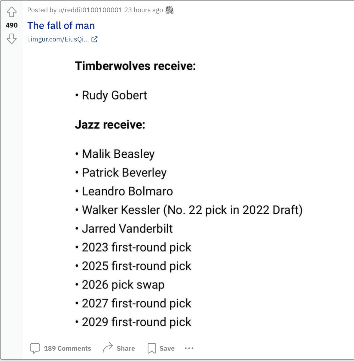DaneMooreNBA's tweet photo. Wolves reddit is down bad... https://t.co/uGhoe7meso