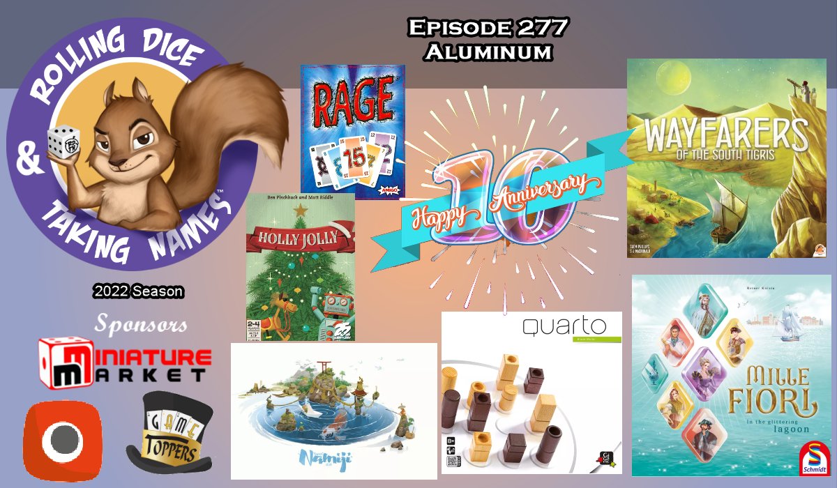 Since the main account is still locked, I need to share that our latest episode is out and its our big 10 YEAR Celebration. Be sure to enter the contest for some great prizes. Thanks to <a href="/MiniMartTalk/">Miniature Market</a> and <a href="/trzewik/">Ignacy Trzewiczek at Portal Games</a> for the support over the years.