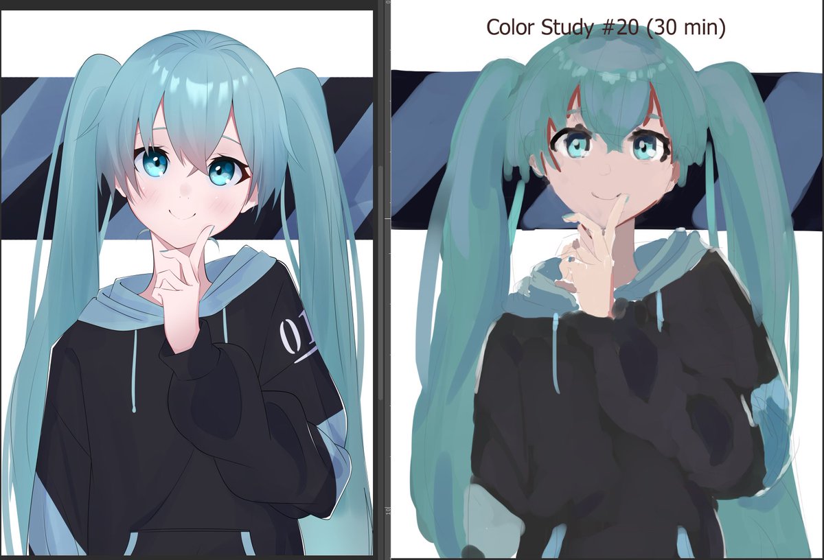 DorcaPals's tweet photo. Today's #CSOD (Color Study of the Day 20)
30 min, 1 brush, 1 layer (no color picking from original image) https://t.co/qqnLMqm2b8