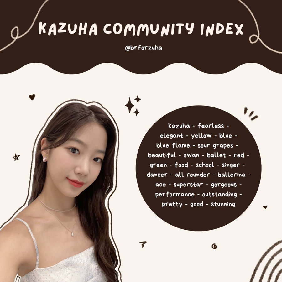ccmysgirls's tweet photo. 💬 | kazuha community index ✧˖° 
By:@brforzuha

르세라핌 카즈하 #카즈하 #カズハ #KAZUHA #LE_SSERAFIM #르세라핌 @le_sserafim @IM_LESSERAFIM https://t.co/p7RjEfVcVy