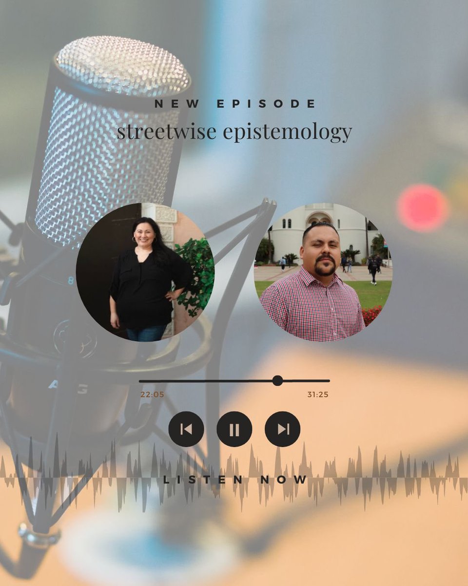 MelissaAbeyta's tweet photo. In this episode, I talk with the future Dr. @Duran760 we discuss Streetwise Epistemology, how he works to connect his research to practice. And how we were socialized into academia. 

https://t.co/TxLGmDR0IG

#podcast #AcademicTwitter #studentaffairs https://t.co/YjdQLVM76V
