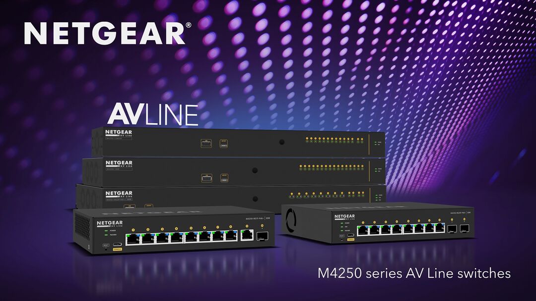 NetgearBizUK's tweet photo. Our AV Line of M4250 switches are the most recommended switches in the world for AV over IP.
Learn why: https://t.co/CvWHSrHrTN
#NETGEAR #SmallBiz #NETGEARBiz #smallbusiness #SMB #AlwaysConnected #Connected #AVoverIP #AVTweeps https://t.co/P6s2KzqRuG