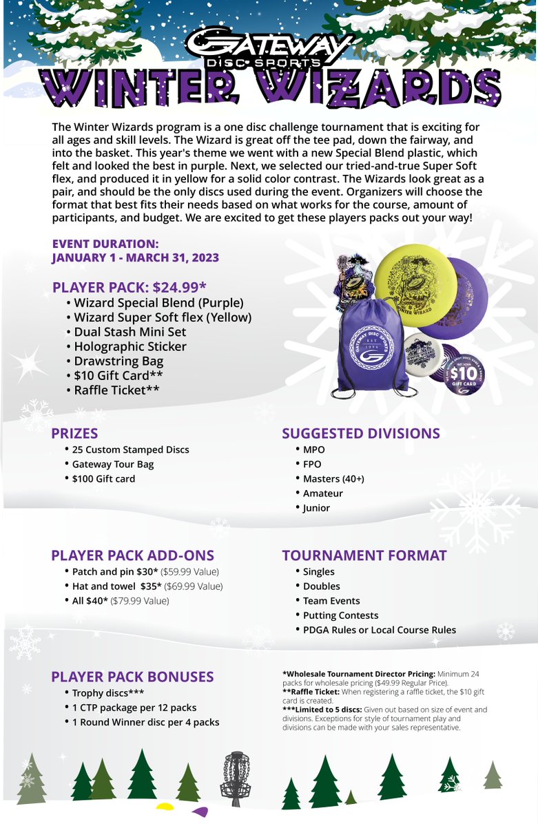 GDSTour's tweet image. Event Duration:
January 1 - March 31, 2023
 
Player Pack: $24.99
• Wizard Special Blend (Purple)
• Wizard Super Soft flex (Yellow)
• Dual Stash Mini Set
• Holographic Sticker
• Drawstring Bag
• $10 Gift Card
• Raffle Ticket