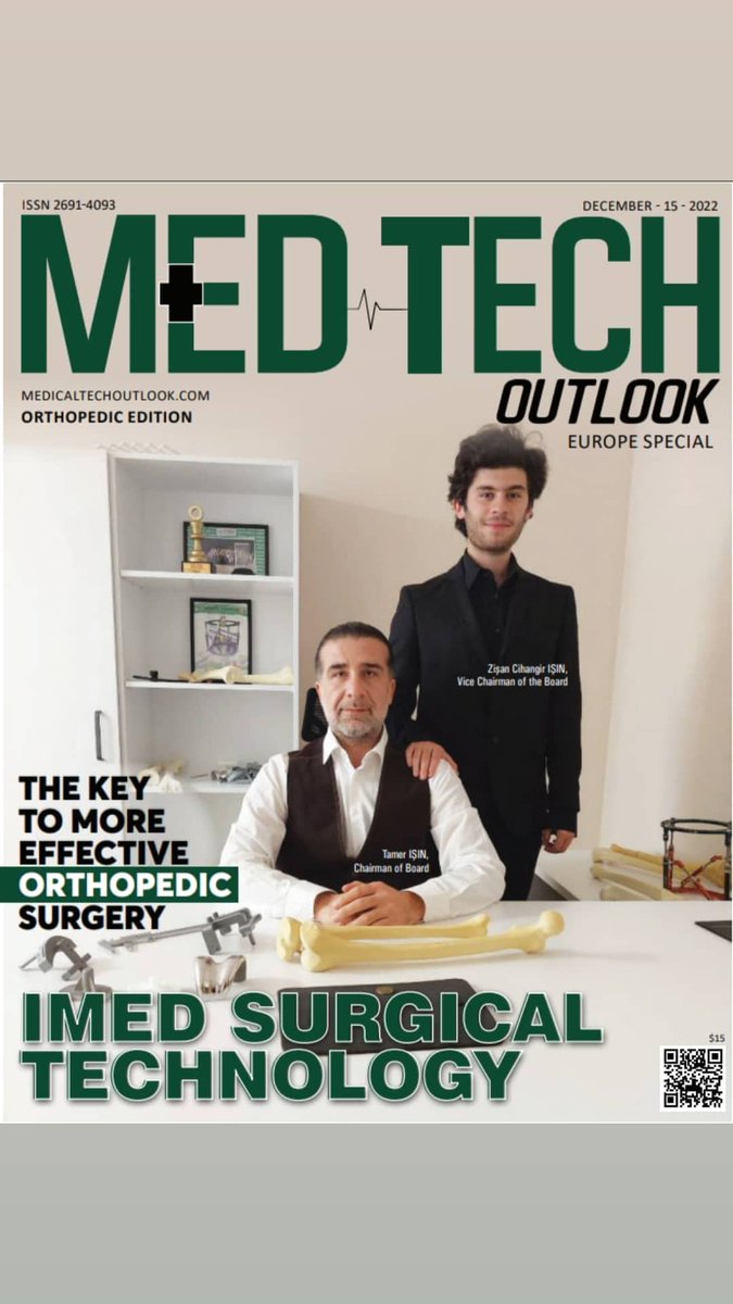 Medtech Outlook dergisi "2022 Yılı Avrupa'nın En İyi Ortopedik Çözüm Sağlayıcısı " Ödülü ve faaliyetlerimiz hakkında Başkan, başkan yardımcımız ve şirketimize kapağında yer vermiştir. 

medicaltechoutlook.com/imed-surgical-…

<a href="/tcbestepe/">T.C. Cumhurbaşkanlığı</a> <a href="/TCSanayi/">Sanayi ve Teknoloji Bakanlığı</a> <a href="/varank/">Mustafa Varank</a> <a href="/Tubitak/">TÜBİTAK</a> <a href="/Kosgeb/">KOSGEB</a> <a href="/ticaret/">T.C. Ticaret Bakanlığı</a>
