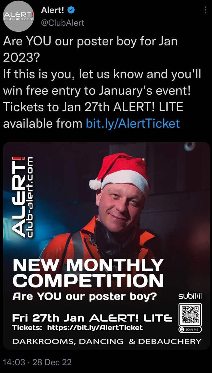 Addingtonpig123's tweet photo. The boy has only won the Poster Boy of the month @ClubAlert for January! #ClubAlert #gayfetish #FFun #gayclubbing https://t.co/uLQ3rcax9S