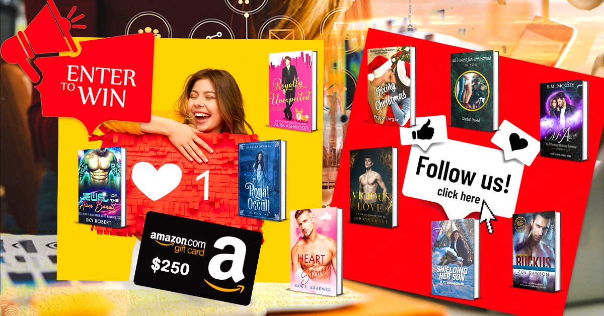 🎉🎁We're giving away a $250 Amazon Gift Card.🎁🎀 For your chance to win, please follow our authors on their social media platforms.
bookthrone.com/december-socia…
#bookthrone #giveaway #giveawaycontest #sweepstakes #entertowin #supersale #kindle #kindlebooks #kindlereads