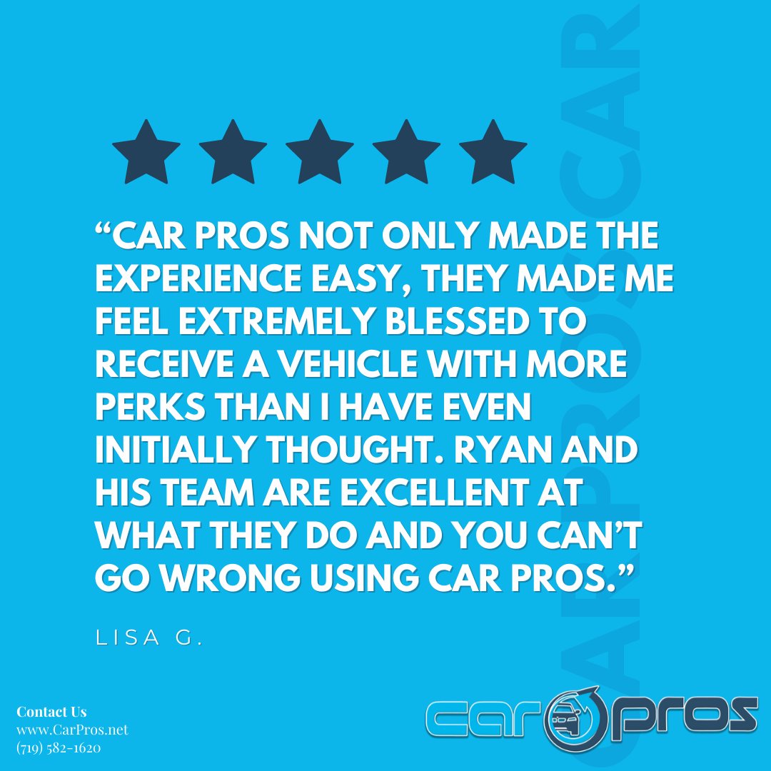 CarProsCo's tweet photo. We appreciate the kind words, Lisa! So happy we were able to get you behind the wheel of a ride you love!🤩💙 https://t.co/oqCmJjcxFA