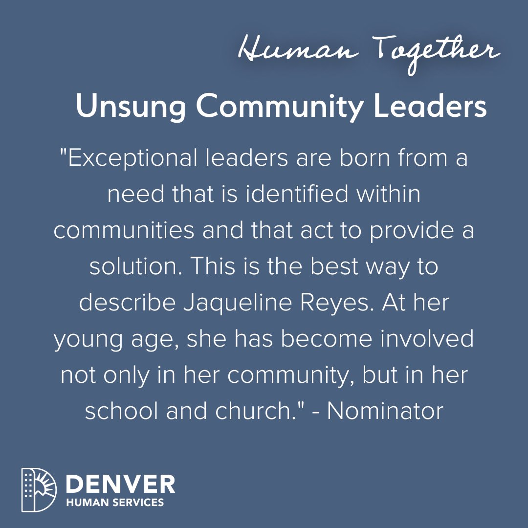 DenverDHS's tweet photo. Meet Jacqueline Reyes, a 2022 #HumanTogether Unsung Community leader! 🎉 She has led several #Denver food distribution projects. At the pandemic's peak, she prepared and delivered meals to sick neighbors. She also connects church members to rental and utility resources. Bravo! https://t.co/6qbYfTk18t