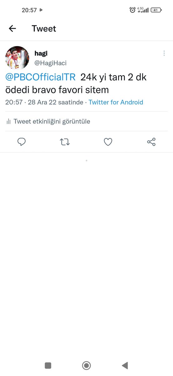 HagiHaci's tweet photo. @PBCOfficialTR 24k yi 3 dk da ödedi adamsınız.
@OPiabellacasino @PBCOfficialTR https://t.co/5AK90yu5ze