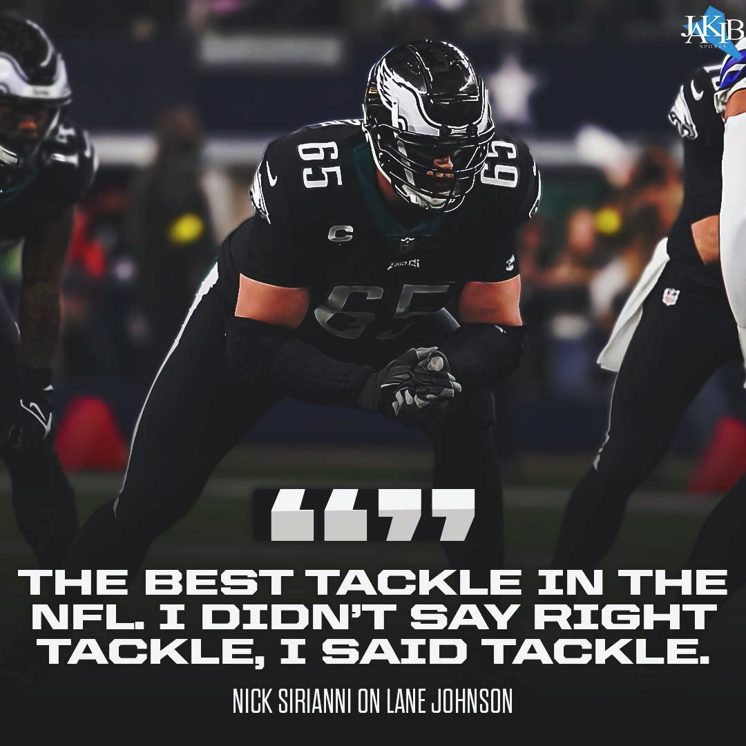 JAKIBSports's tweet photo. Lane Johnson isn’t human. 🫡

#FlyEaglesFly https://t.co/hYwd9m6xhP