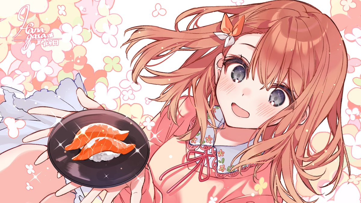 Minori loves eating salmon~ 🍣

What is your favorite fish dish? 🐟

🎨: hanagata (@Lv870)

#MinoriHanasato