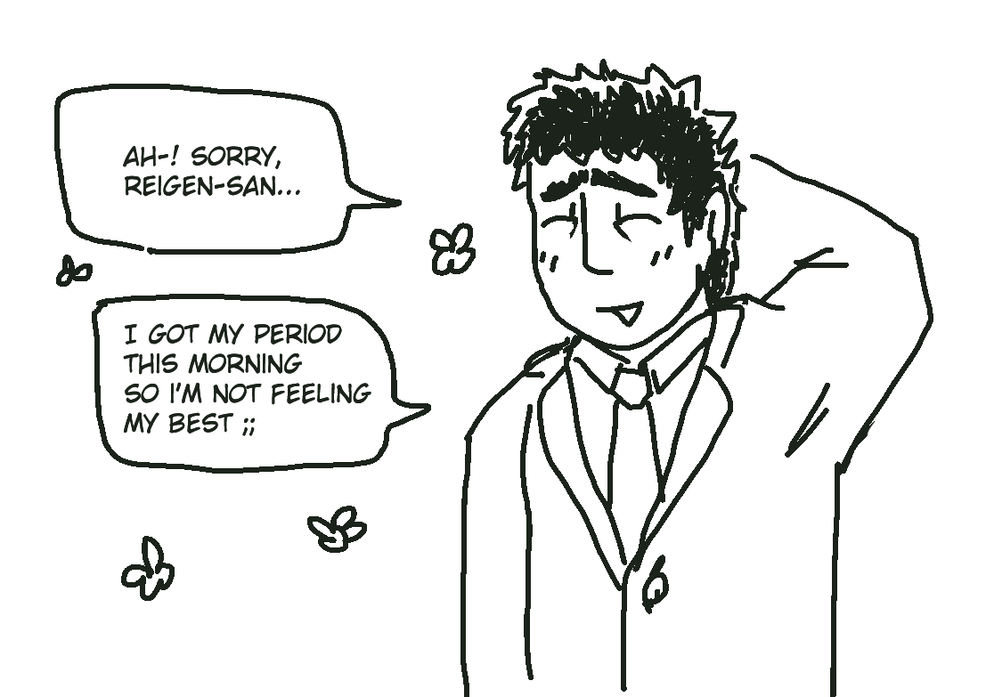 bobtheartking's tweet photo. serirei soulmates au where their periods sync after they meet <3 #mp100 #reigenarataka #serizawakatsuya https://t.co/q7mFNkfSwD