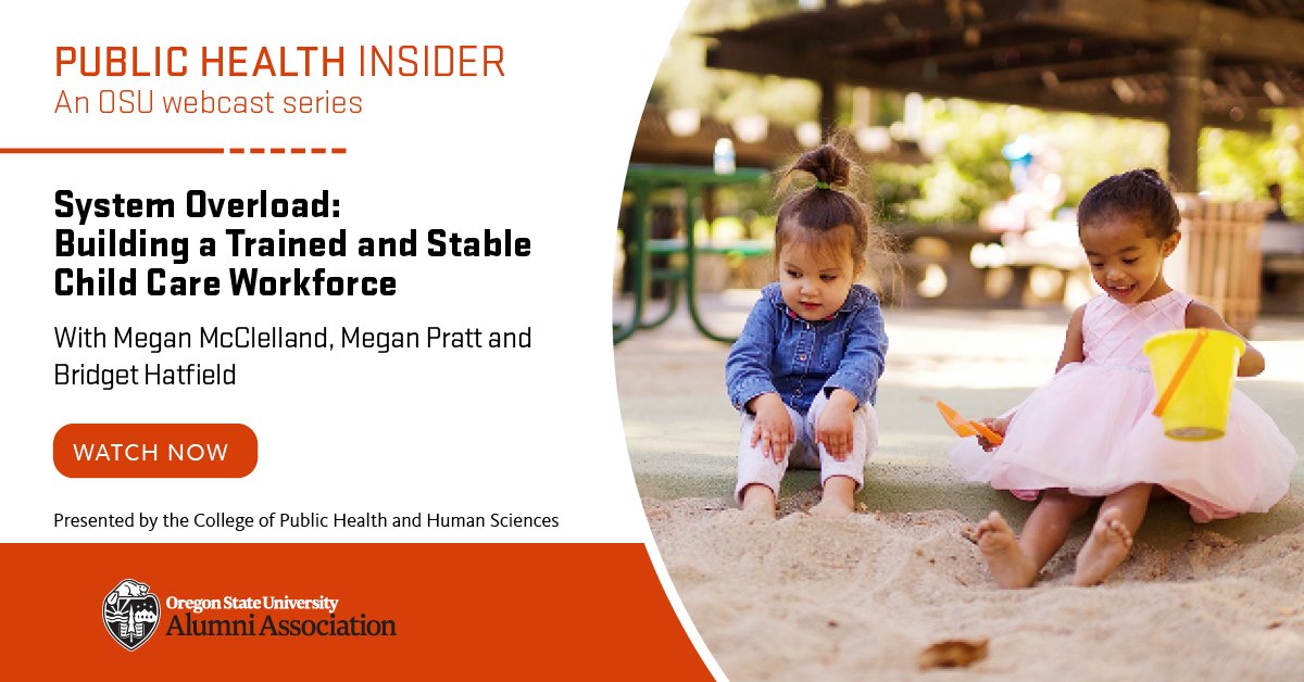 Listen to faculty from @CPHHS and <a href="/CenterHallie/">Hallie Ford Center</a> share how a $14.4 grant is being used by #OregonState to empower early educators — and make affordable child care a reality for all OR families!

Play back the latest Public Health Insider webcast recording: ForOregonState.org/PHI