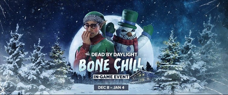 DbdNewsReal's tweet photo. ONLY 1 WEEK LEFT

The clock is ticking.
Only 7 days before the Bone Chill Event &amp; all associated Winter Cosmetics leave us!

Note:
Winter Cosmetics to return next holiday season! https://t.co/lP6wkEYp1x