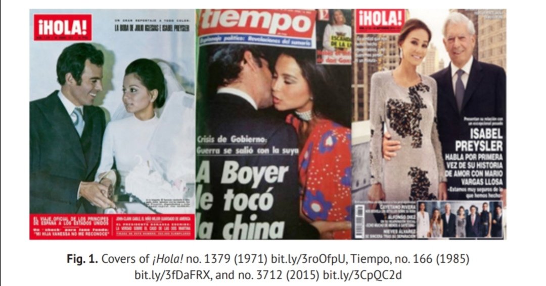 mafe007's tweet photo. Hablando de la separación de #IsabelPreysler  #MarioVargasLlosa Este artículo científico es de interés por el tratamiento que dan los medios 🧐: "The (Sexist and Racist) Image of Isabel Preysler in the Spanish Media Coverage of Her Romantic Relationships" https://t.co/Red5ysUaS7 https://t.co/hrKMXoJxS0