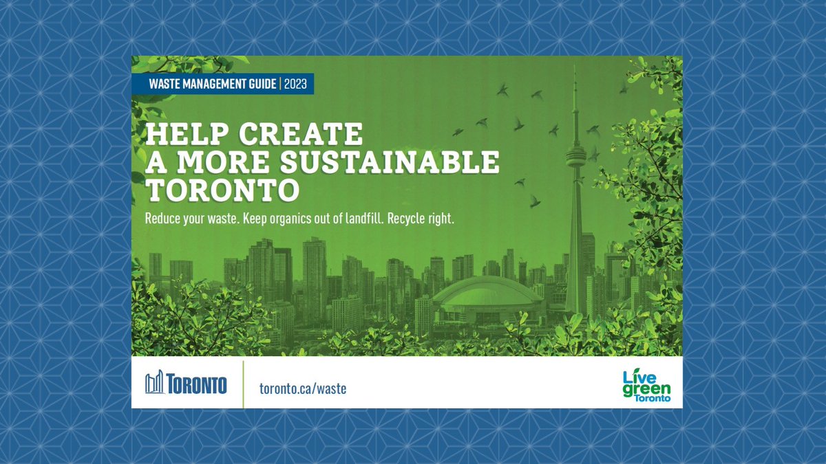The #CityOfTO is distributing its 2023 Waste Management Guide. 
Please watch for yours and hold onto this guide for reference. More at: toronto.ca/waste-guide-sc…
