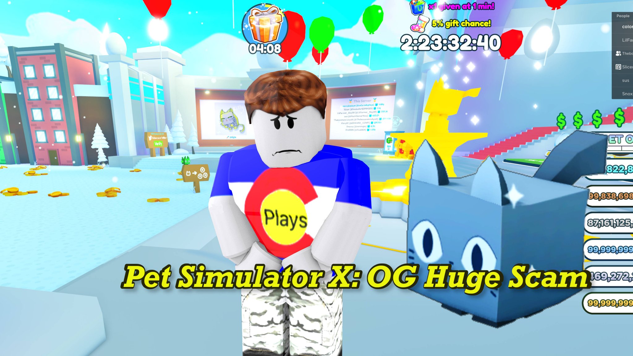 ColoPlays on X: Pet Simulator X: OG Huge Scam    / X